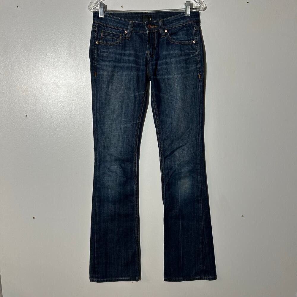 Anoname Bootcut Jeans Womens 25 Blue Denim Dark Wash Stretch Style 597-160P